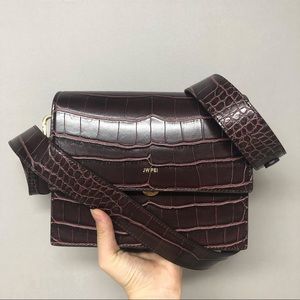 JW PEI Mini Flap Bag - Brown Croc